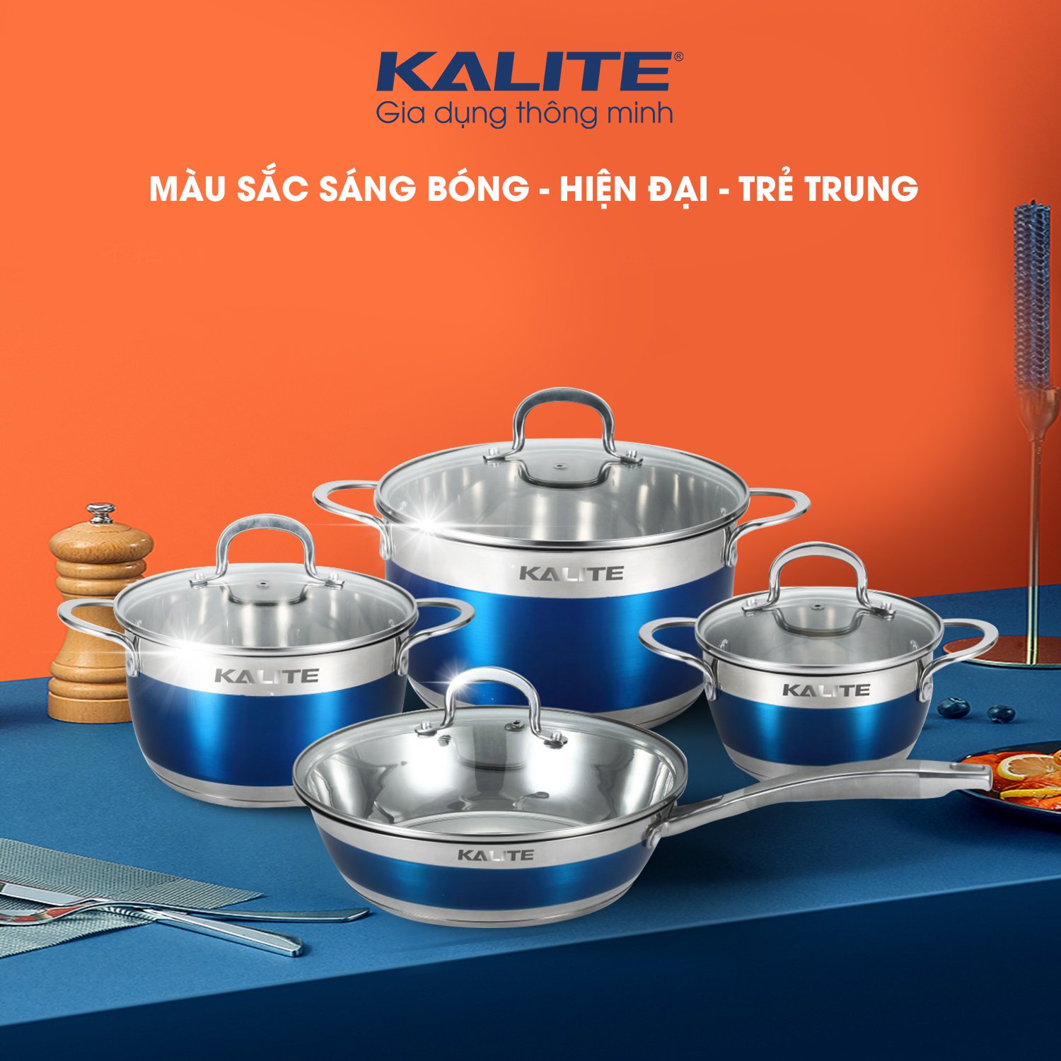Bộ nồi chảo inox Kalite KL-336